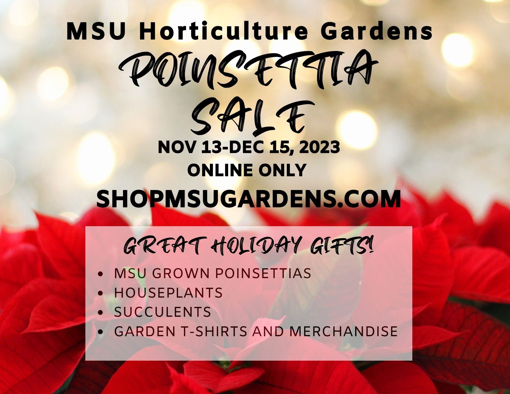 MSU GROWN POINSETTIAS HOUSEPLANTS SUCCULENTS GARDEN T-SHIRTS AND MERCHANDISE.jpg